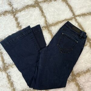 Rock & Roll Cowgirl Dark Blue Flare Jeans